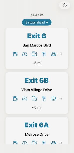 Browsing ahead to see future exits